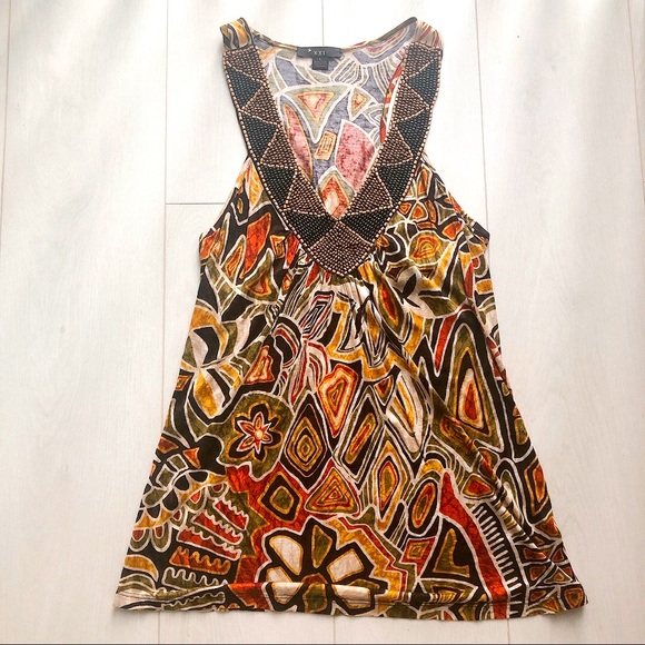 BNWOT FOREVER21 Multicolour Top w/ Wooden Beading